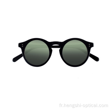 Cadre de forme ronde à la main Fashion Vintage Style Acetate Sunglasses 2023